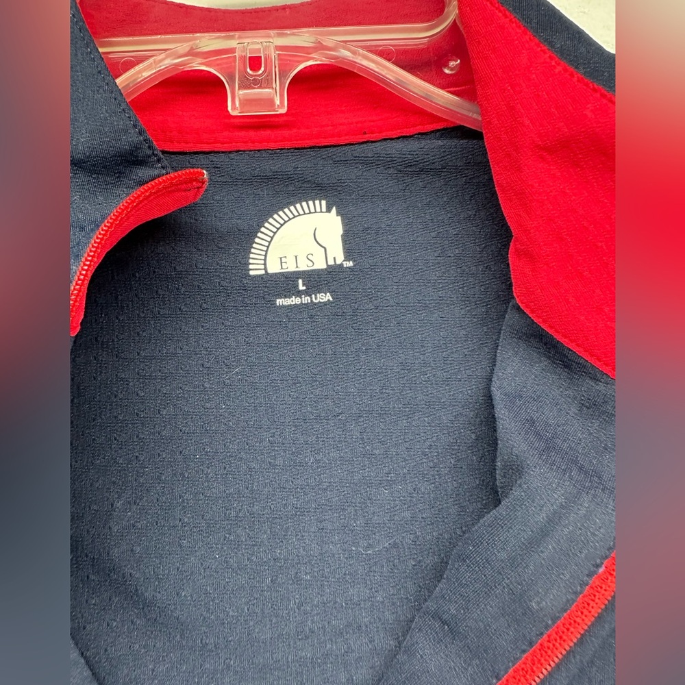 EIS Shirt Long Sleeve 1/4 Zip Blue Equestrian Riding Shirt Women’s L Lot of 2 - Picture 4 of 15